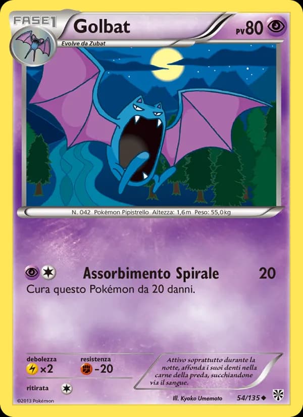 Golbat card in Italian