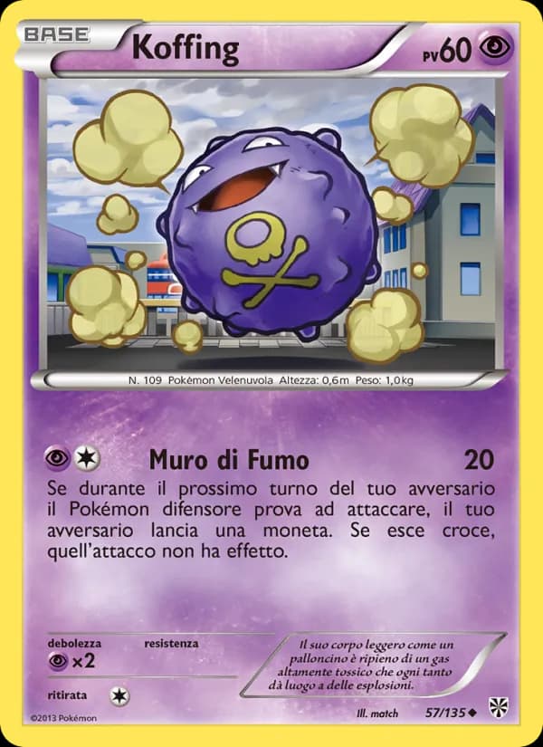 Koffing card in Italian