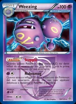 Weezing card in Italian