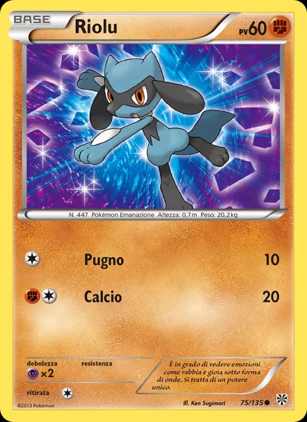 Riolu card in Italian