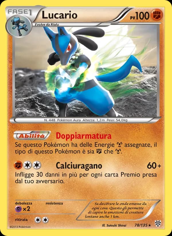 Lucario card in Italian