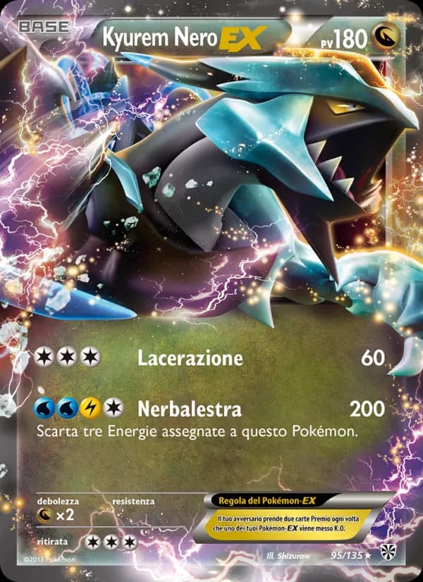 Kyurem Nero-EX card in Italian