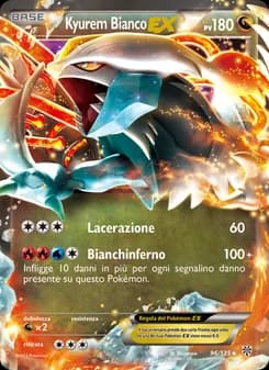 Kyurem Bianco-EX card in Italian