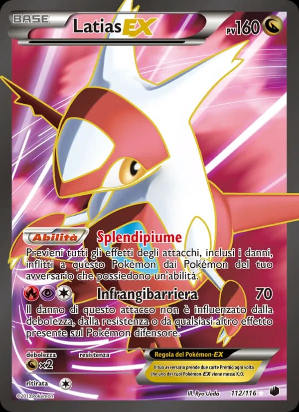 Latias-EX card in Italian