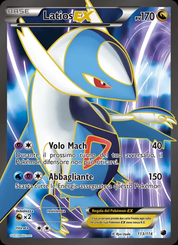 Latios-EX card in Italian
