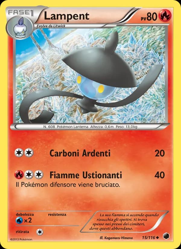 Lampent card in Italian