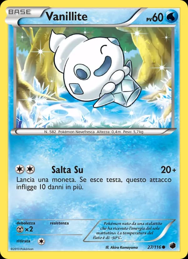 Vanillite card in Italian