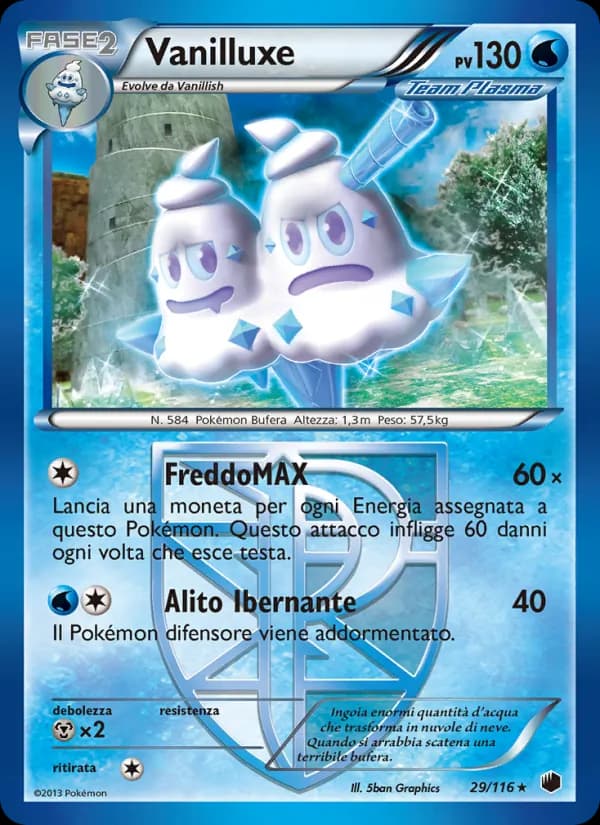 Vanilluxe card in Italian