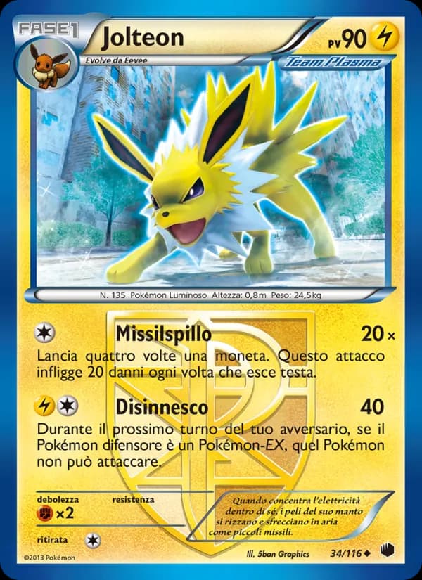 Jolteon card in Italian