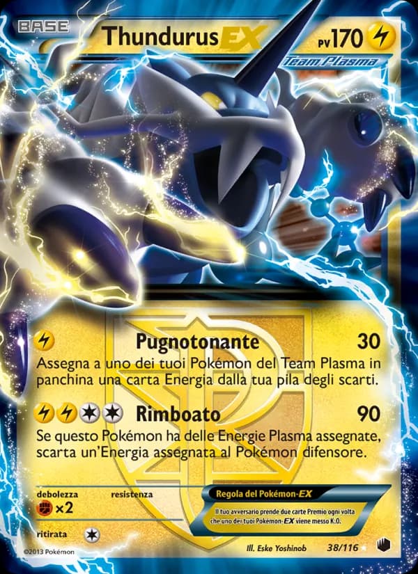 Thundurus-EX card in Italian