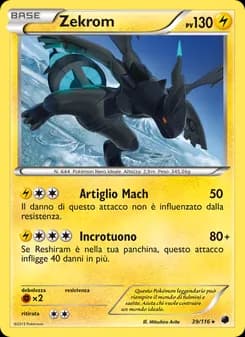 Zekrom card in Italian