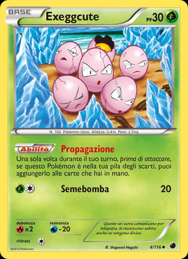 Exeggcute card in Italian
