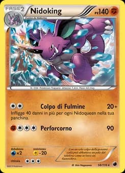 Nidoking card in Italian