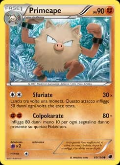 Primeape card in Italian