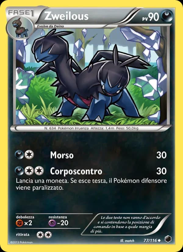Zweilous card in Italian