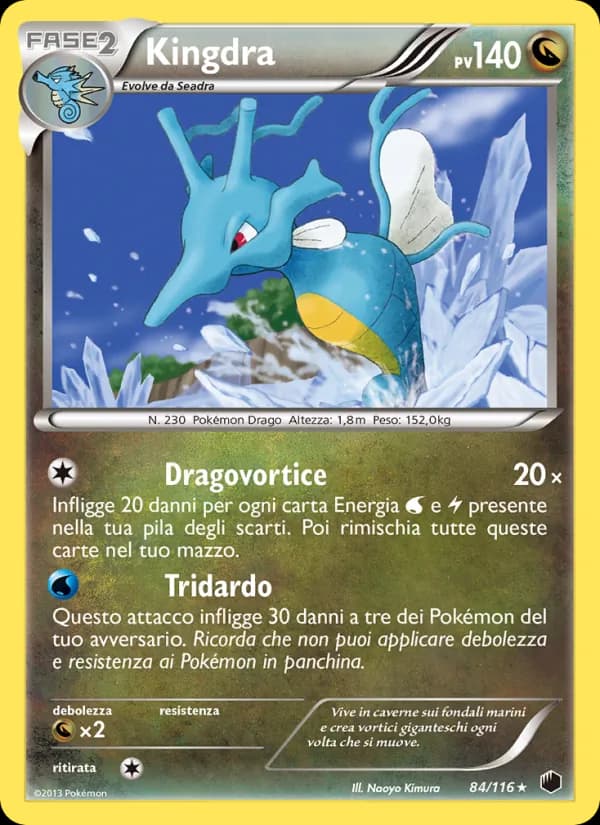 Kingdra card in Italian