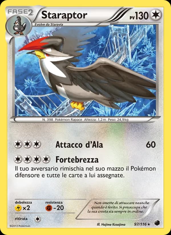 Staraptor card in Italian