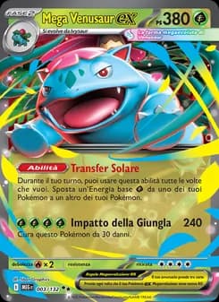 Mega Venusaur-ex card in Italian
