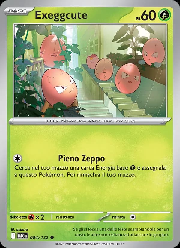 Exeggcute card in Italian