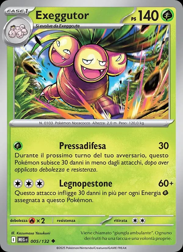 Exeggutor card in Italian