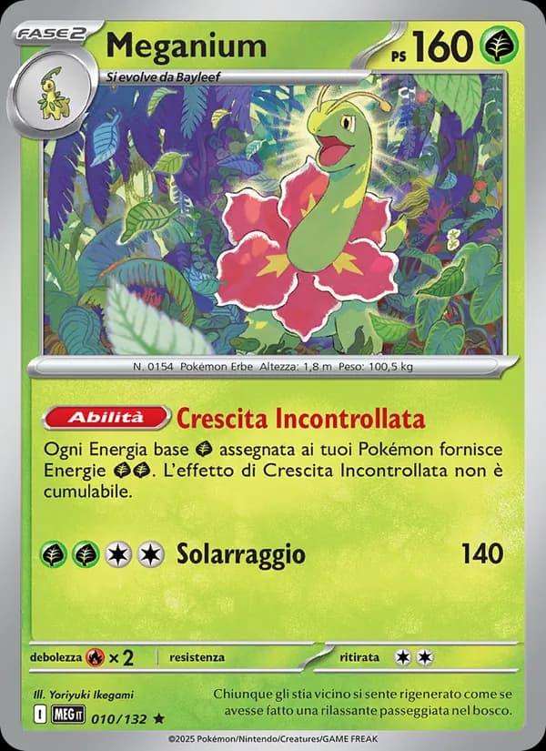 Meganium card in Italian