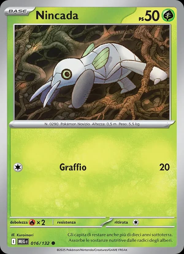 Nincada card in Italian