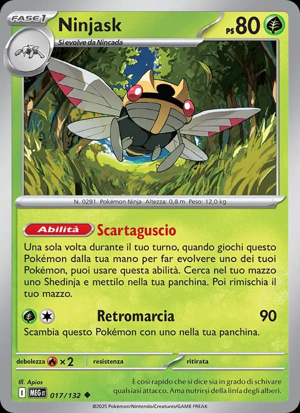 Ninjask card in Italian
