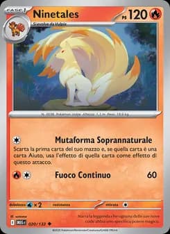 Ninetales card in Italian