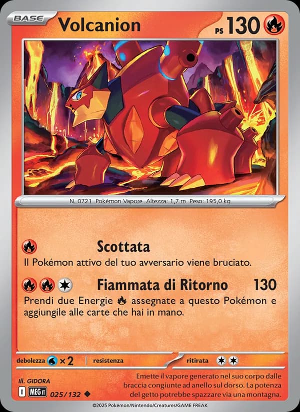 Volcanion card in Italian