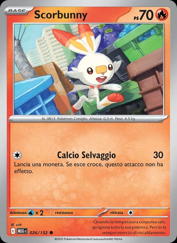 Scorbunny card in Italian