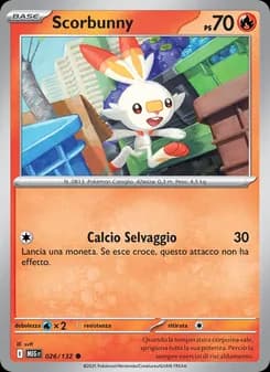 Scorbunny card in Italian