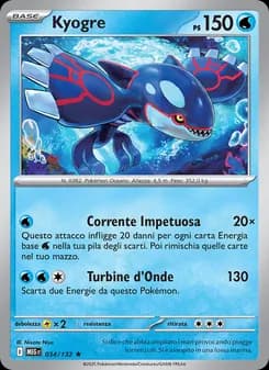 Kyogre card in Italian