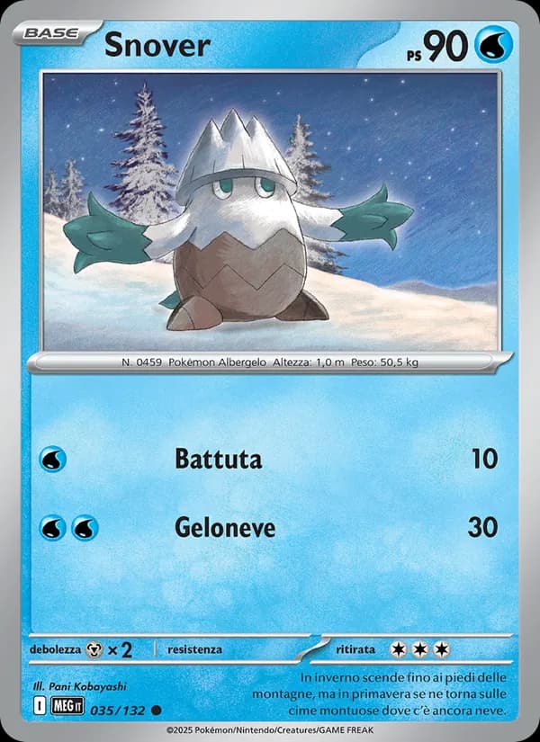 Snover card in Italian