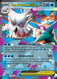 Mega Abomasnow-ex card in Italian