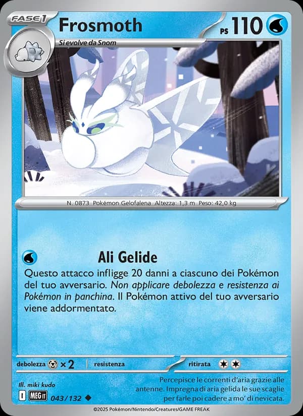 Frosmoth card in Italian