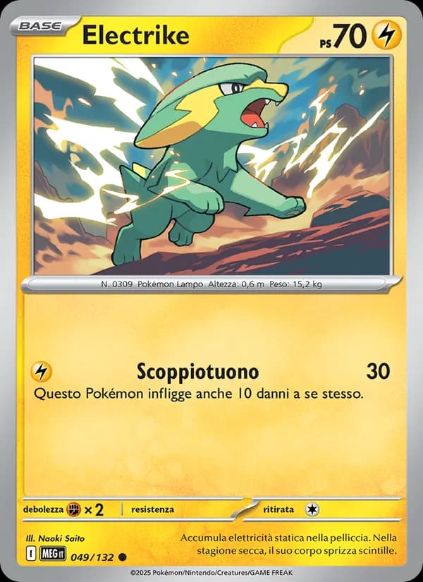 Electrike card in Italian