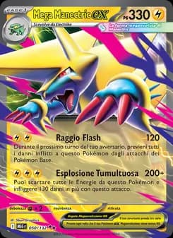 Mega Manectric-ex card in Italian