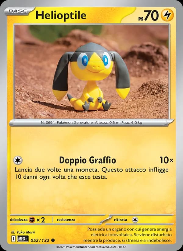 Helioptile card in Italian