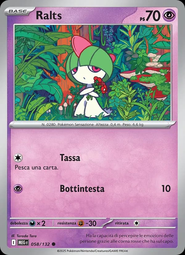 Ralts card in Italian