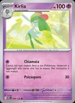 Kirlia card in Italian