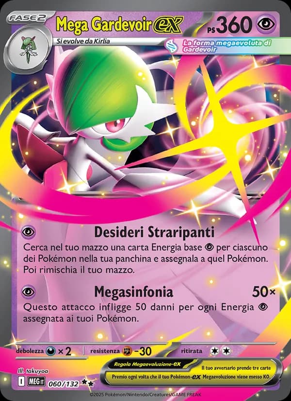 Mega Gardevoir-ex card in Italian