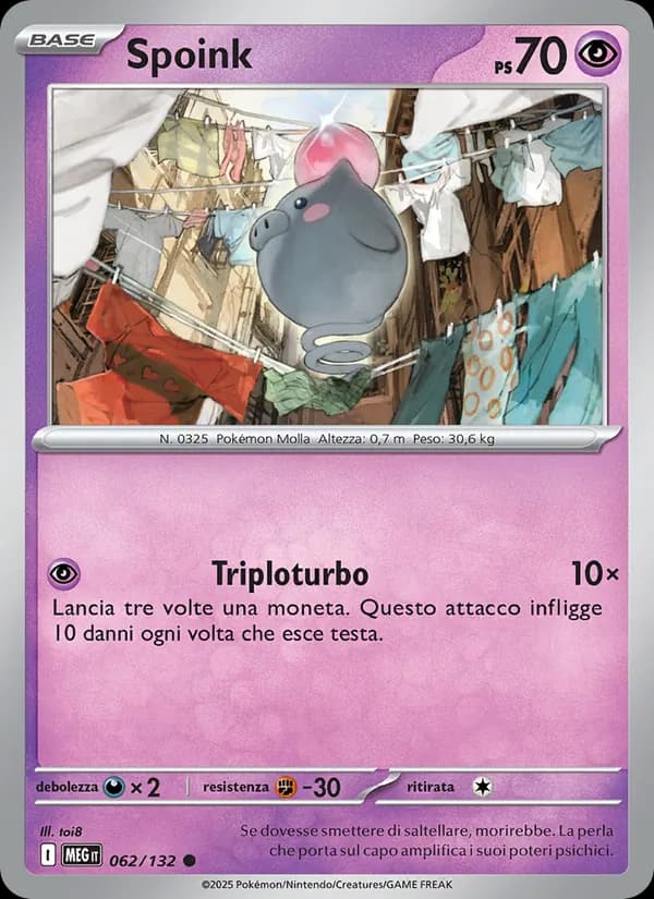 Spoink card in Italian