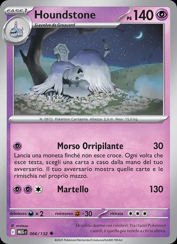 Houndstone card in Italian