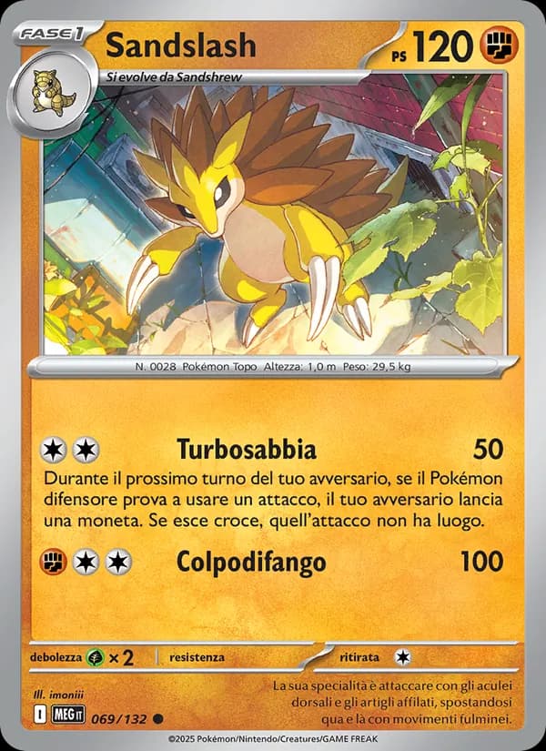 Sandslash card in Italian