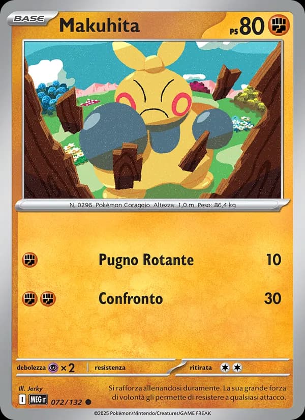 Makuhita card in Italian