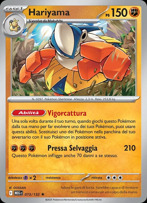 Hariyama card in Italian