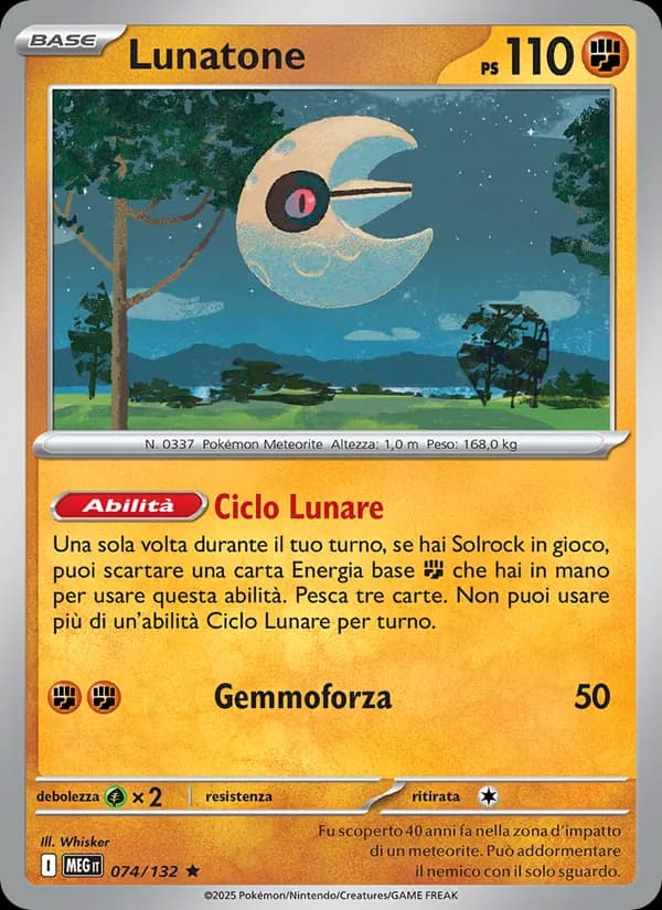 Lunatone card in Italian