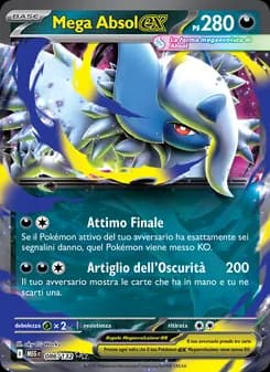 Mega Absol-ex card in Italian