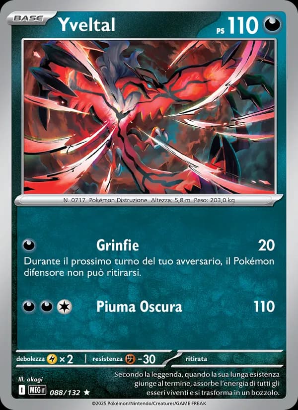 Yveltal card in Italian