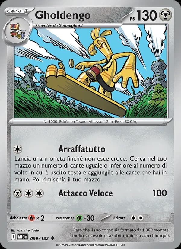 Gholdengo card in Italian